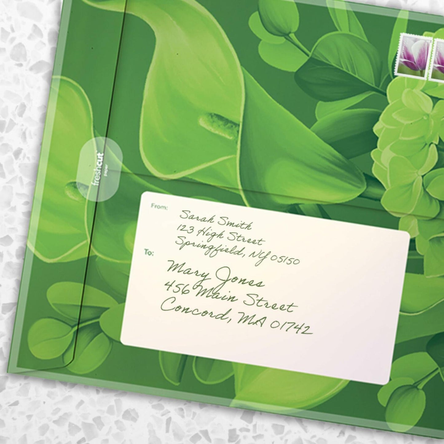 Freshcut Paper 3D Pop Up Card Ivory & Sage 12" Forever Flower Bouquet