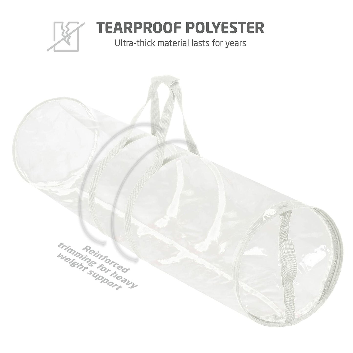 ZOBER Wrapping Paper Organizer 40in Waterproof Storage Holds 25 Rolls White