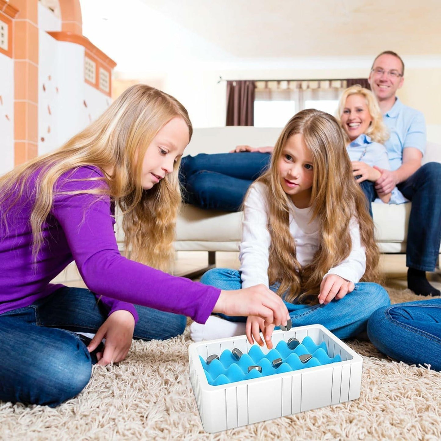 COVBOARD Magnetic Chess Game Tabletop Strategy Family Fun with Rope Sponge