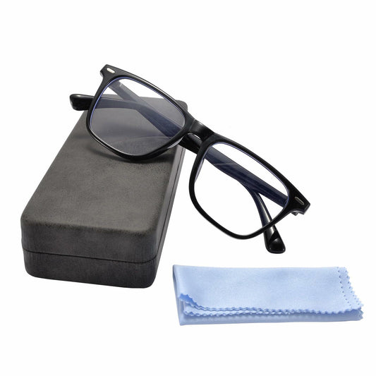 SANHOOPOLO Blue Light Blocking Glasses Black Frame Clear Lens Unisex
