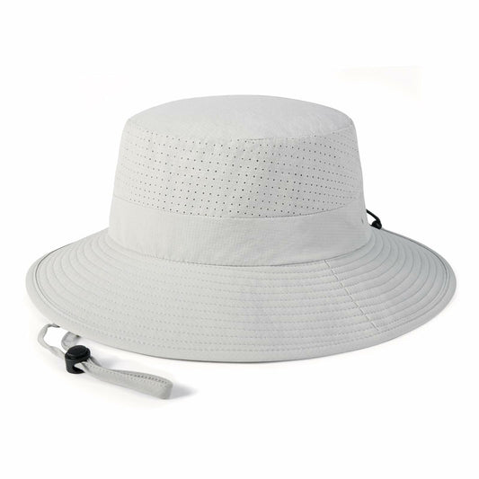 VOBOOM Breathable Wide Brim Sun Hat UV Protection Fishing Cap Grey