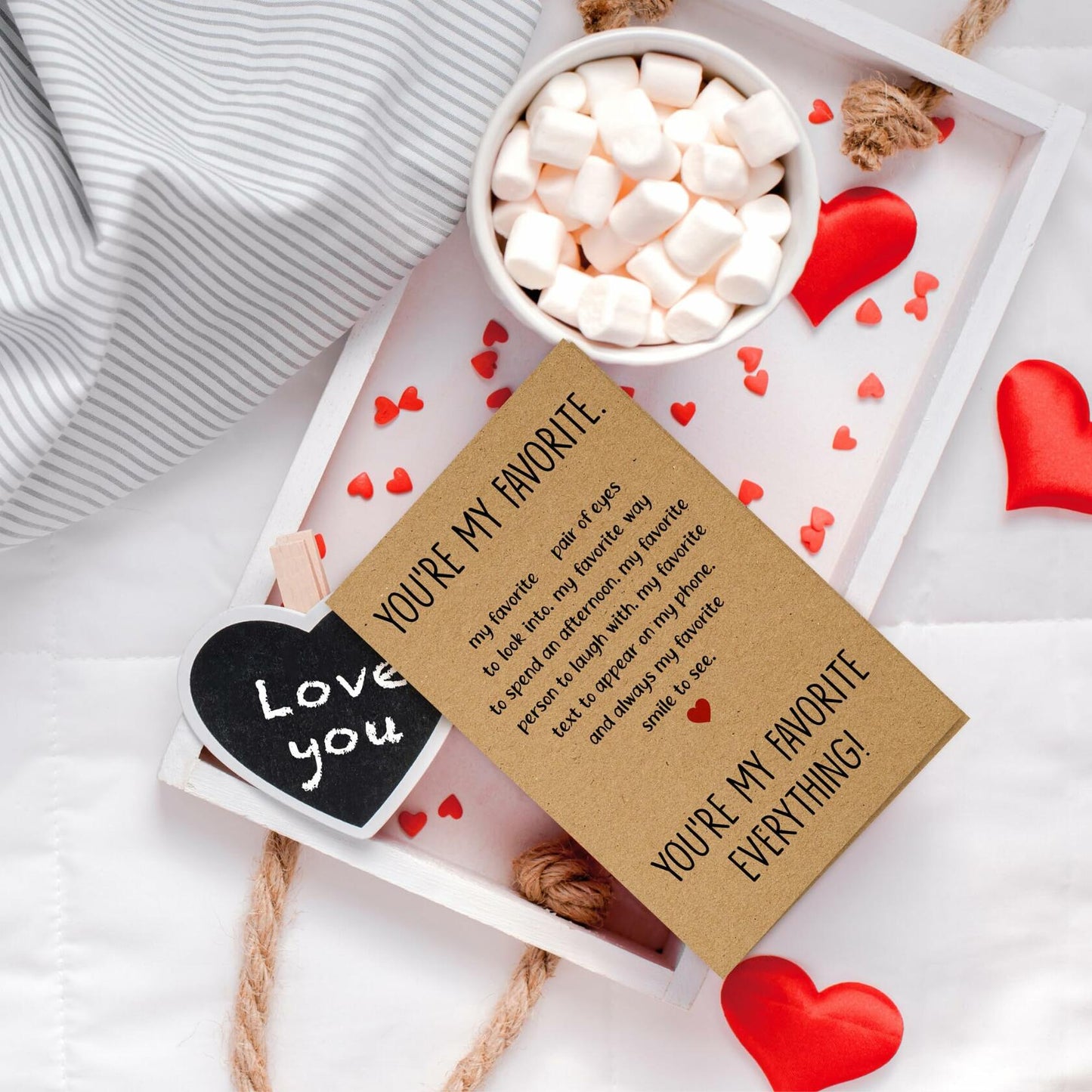 Pawzity Anniversary Card for Couple Hearts Pattern 5.3x8in Single Folded Card