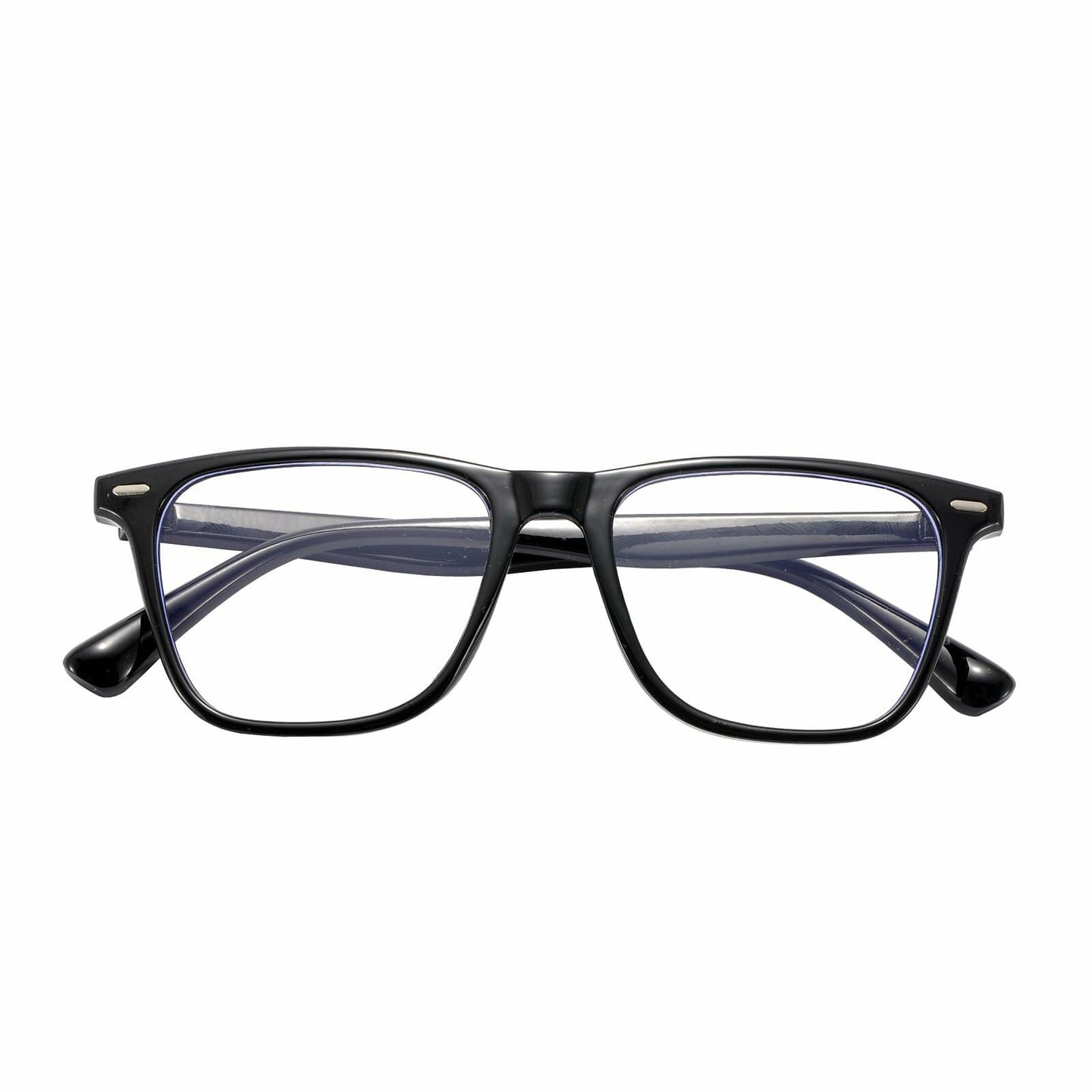 SANHOOPOLO Blue Light Blocking Glasses Black Frame Clear Lens Unisex