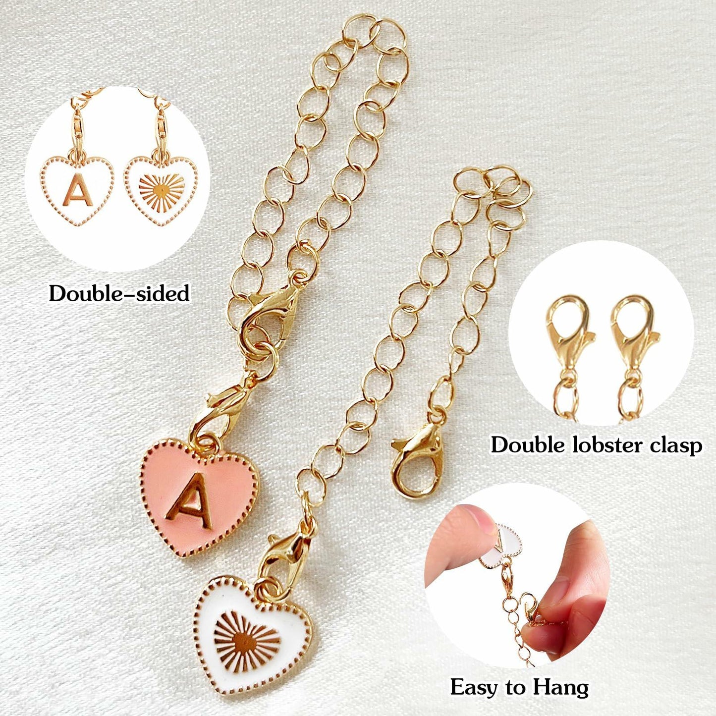 Yanmucy Letter U Charm Pendant 2Pcs Aluminum Adjustable Stanley Cup Accessory