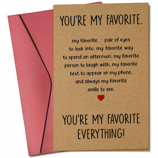 Pawzity Anniversary Card for Couple Hearts Pattern 5.3x8in Single Folded Card