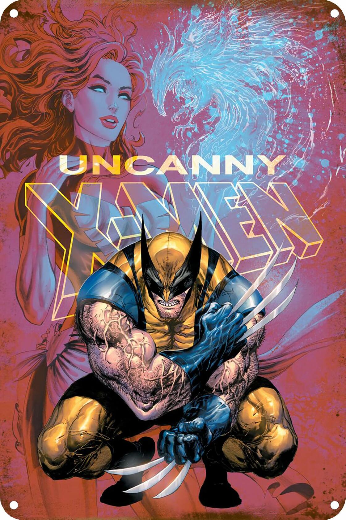 KLUBCAGIL Uncanny Wolverine & Jean Comics Metal Tin Sign 8x12 Vintage Decor