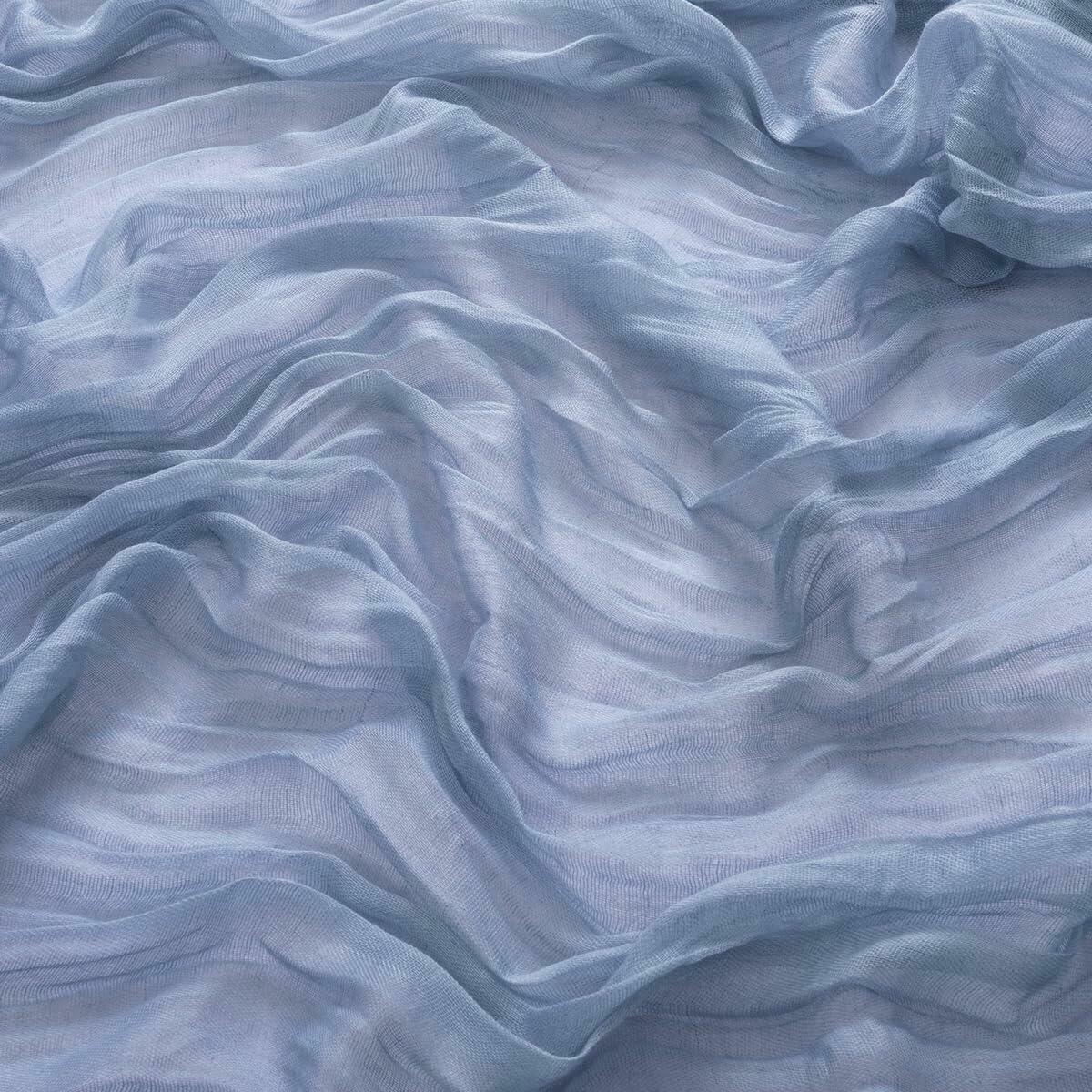 [Like New] MLMW 10 Pack Dusty Blue Cheesecloth Table Runner 160in Boho Gauze Rustic