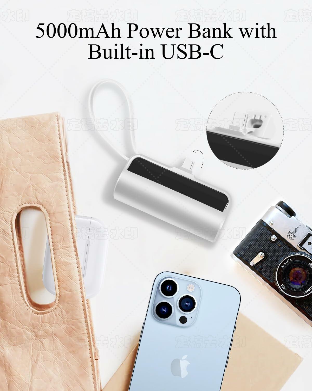 Generic LWM Mini 5000mAh Fast Charging Power Bank Type-C White