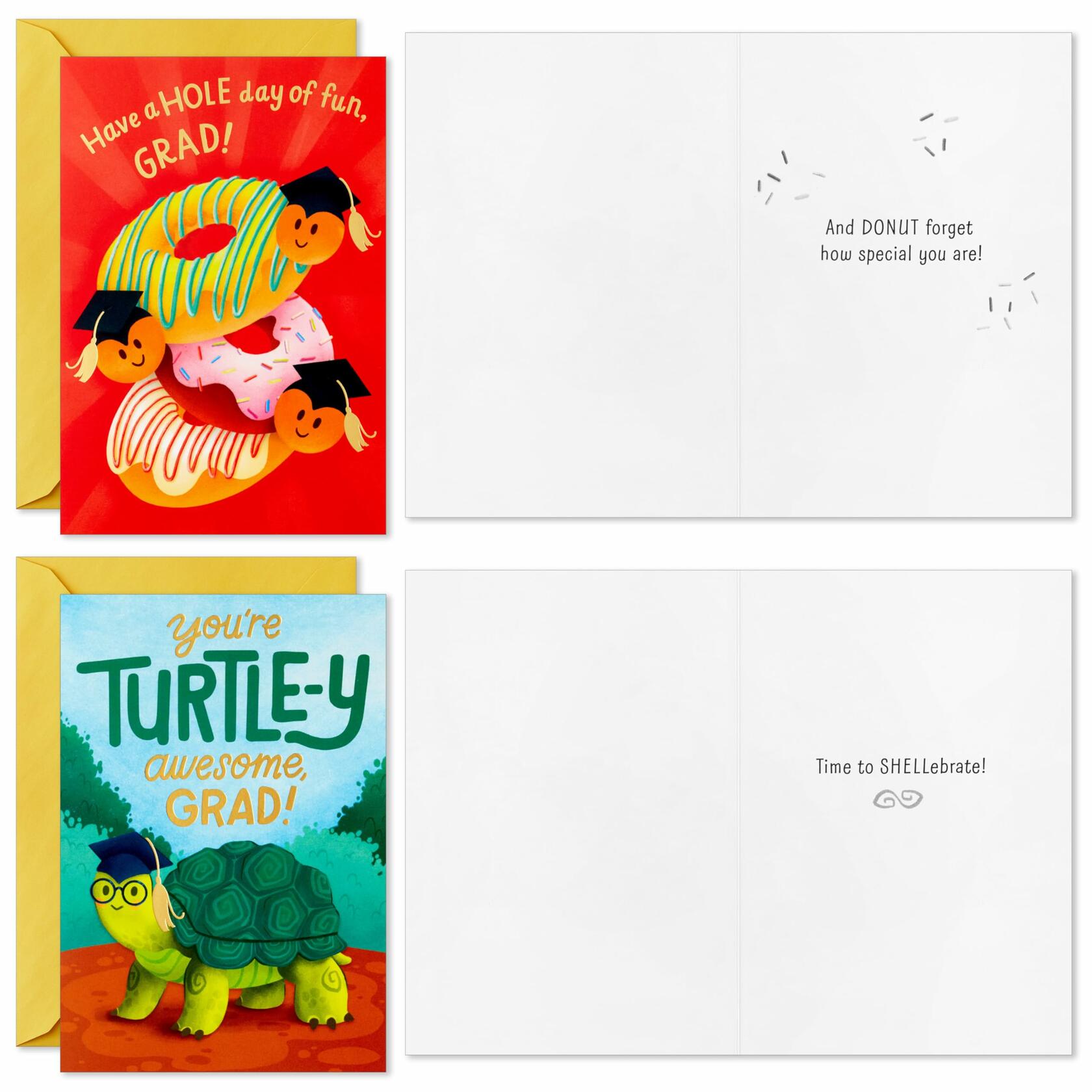 Hallmark Graduation Cards Bulk Assortment 36 Count Cartoon Multicolor Kids