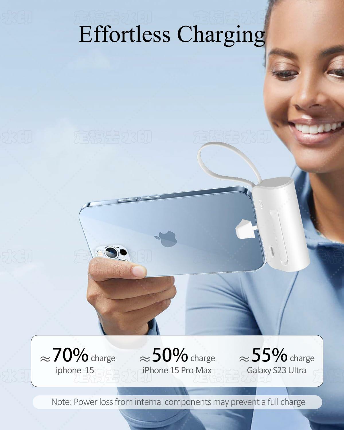 Generic LWM Mini 5000mAh Fast Charging Power Bank Type-C White