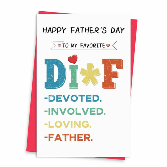 xiangqiankan Father's Day Card Husband Boyfriend Vintage 5x8 inches 2D-008