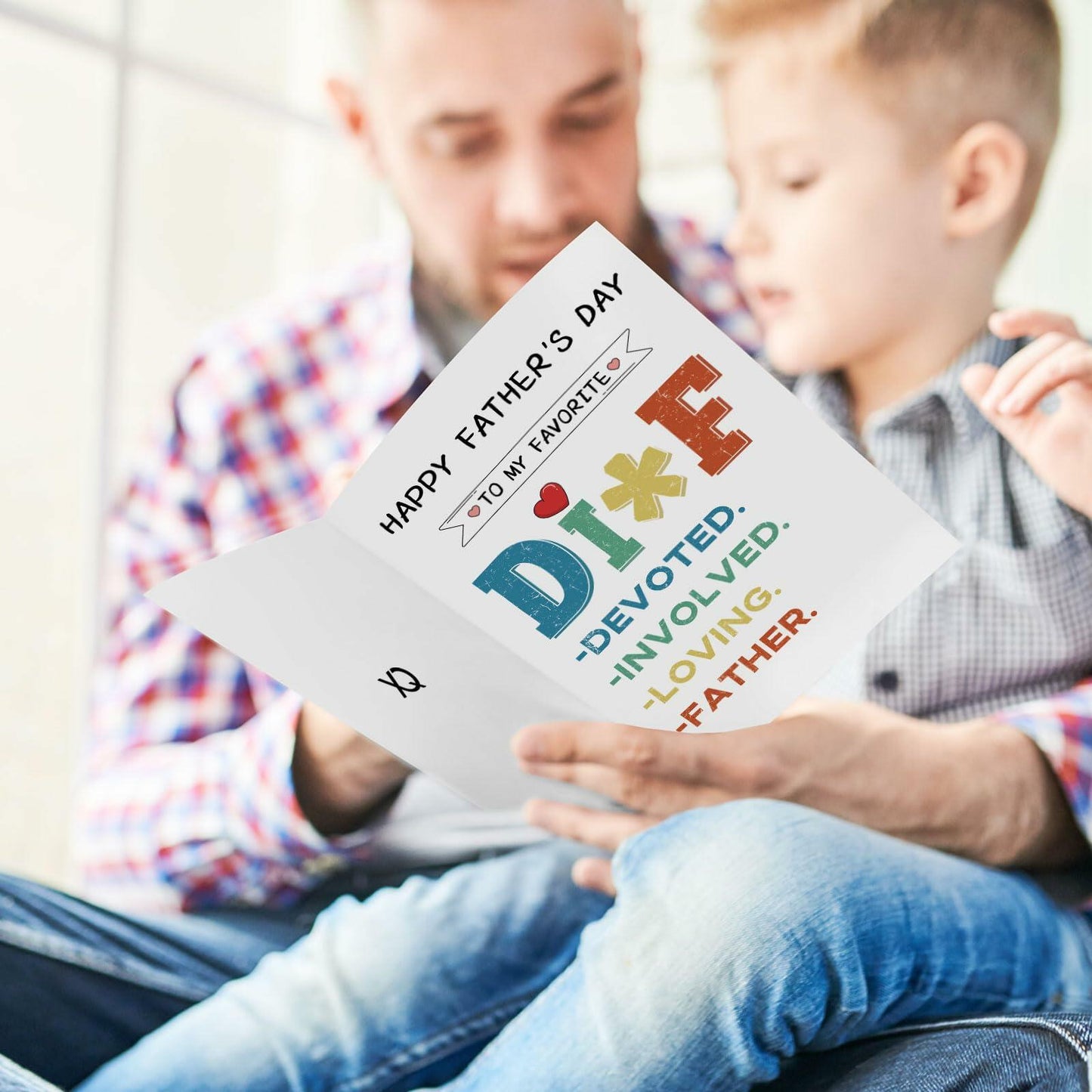 xiangqiankan Father's Day Card Husband Boyfriend Vintage 5x8 inches 2D-008