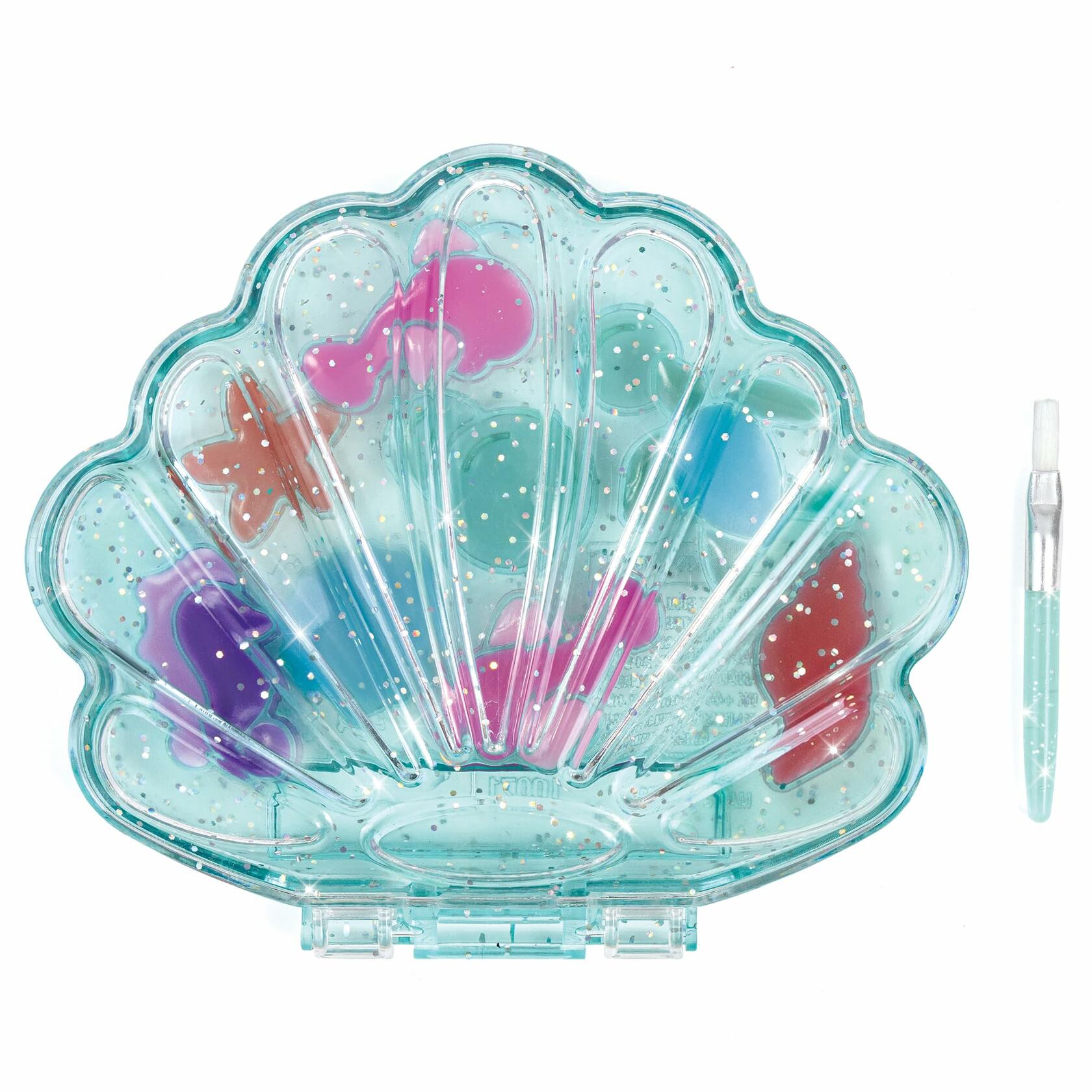 3C4G Aquatic Treasures Lip Gloss Palette Clam Case 10 Strawberry Colors