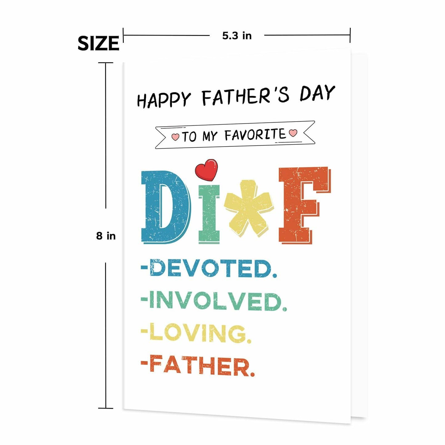 xiangqiankan Father's Day Card Husband Boyfriend Vintage 5x8 inches 2D-008