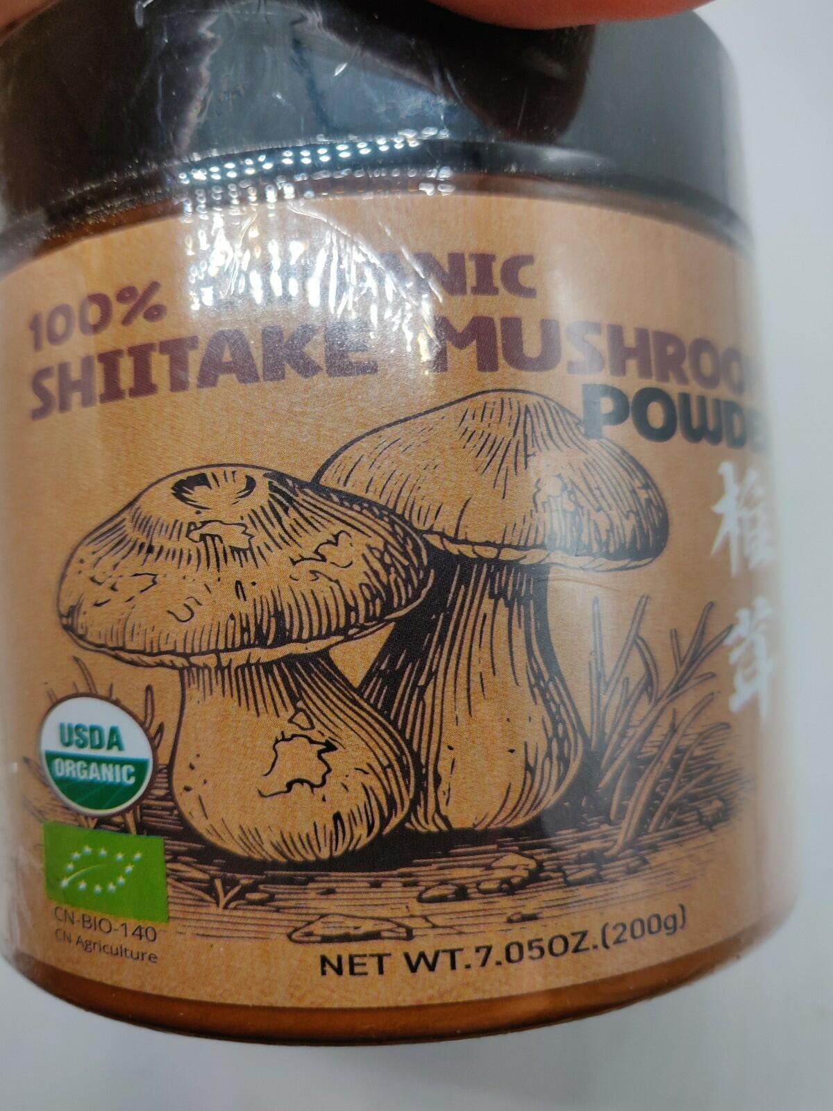 BestBy06/26 BestBy Organic Shiitake Mushroom Powder 7oz GMO Free Filler Free