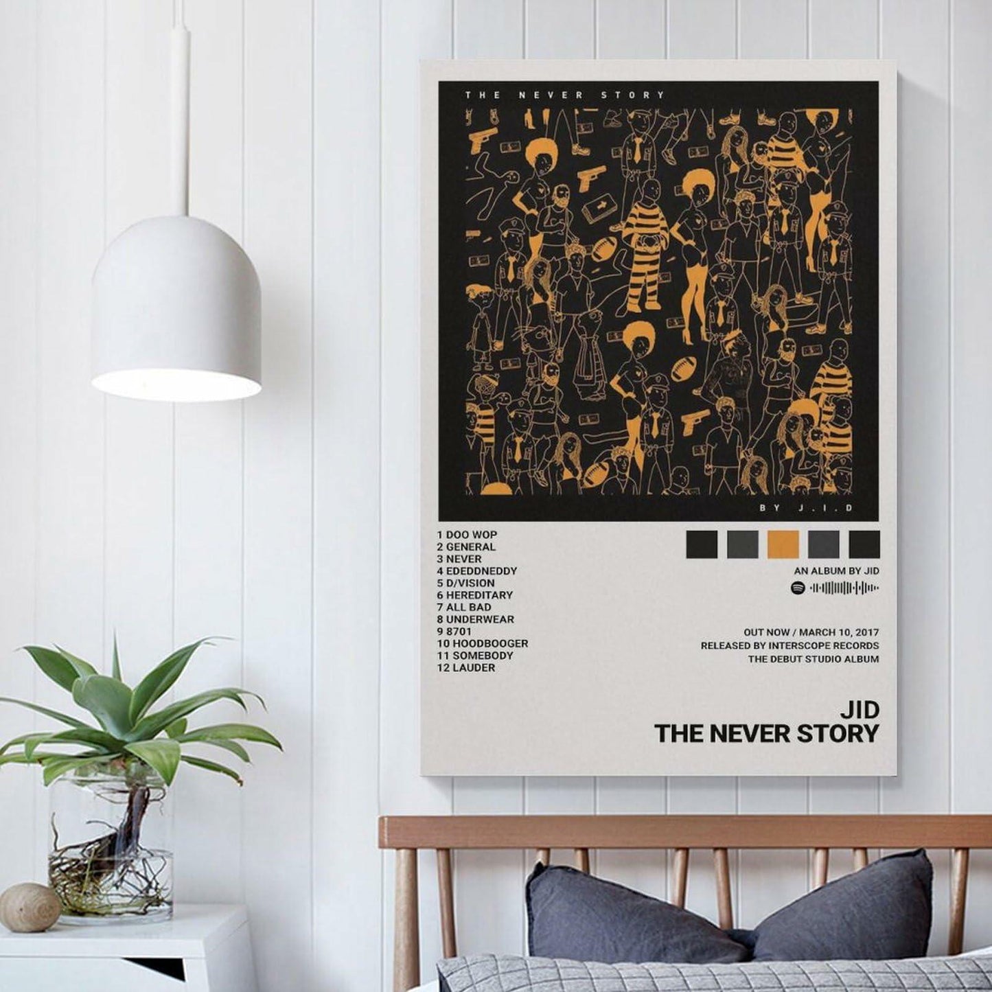 DFSUAREB JID The Never Story Canvas Poster Landscape 12x18in Unframed