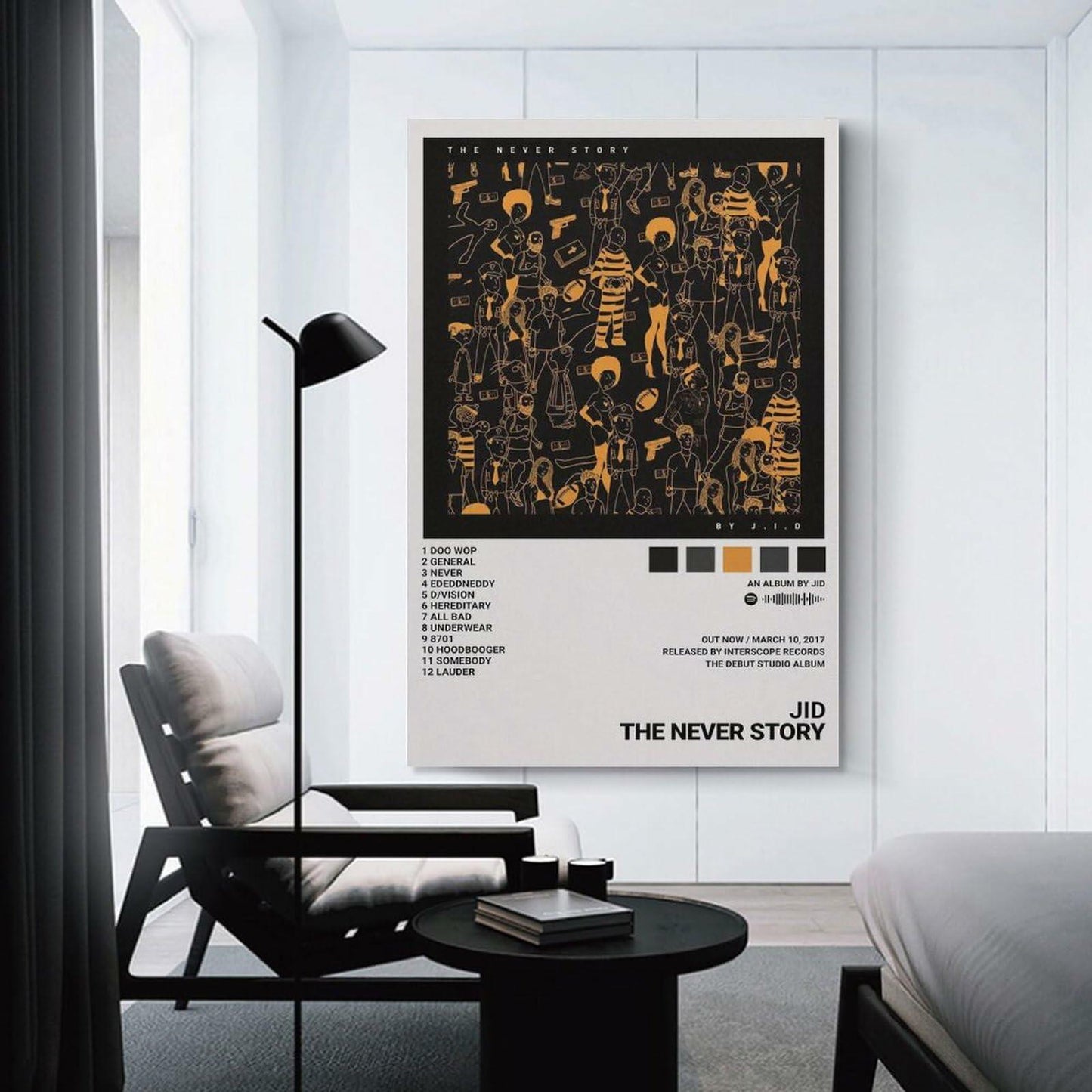 DFSUAREB JID The Never Story Canvas Poster Landscape 12x18in Unframed