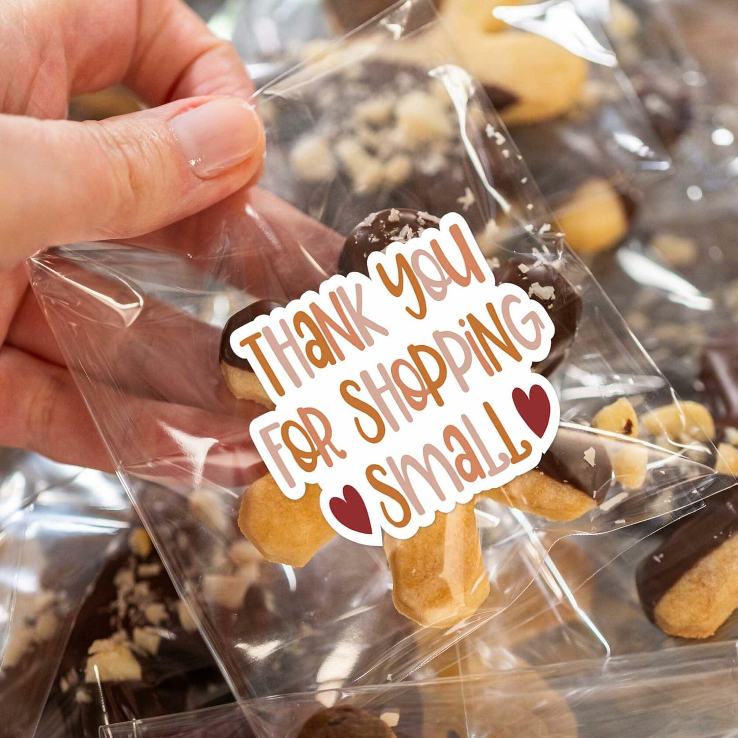 Parzcot Thank You for Shopping Stickers Roll 500pcs Boho Handmade