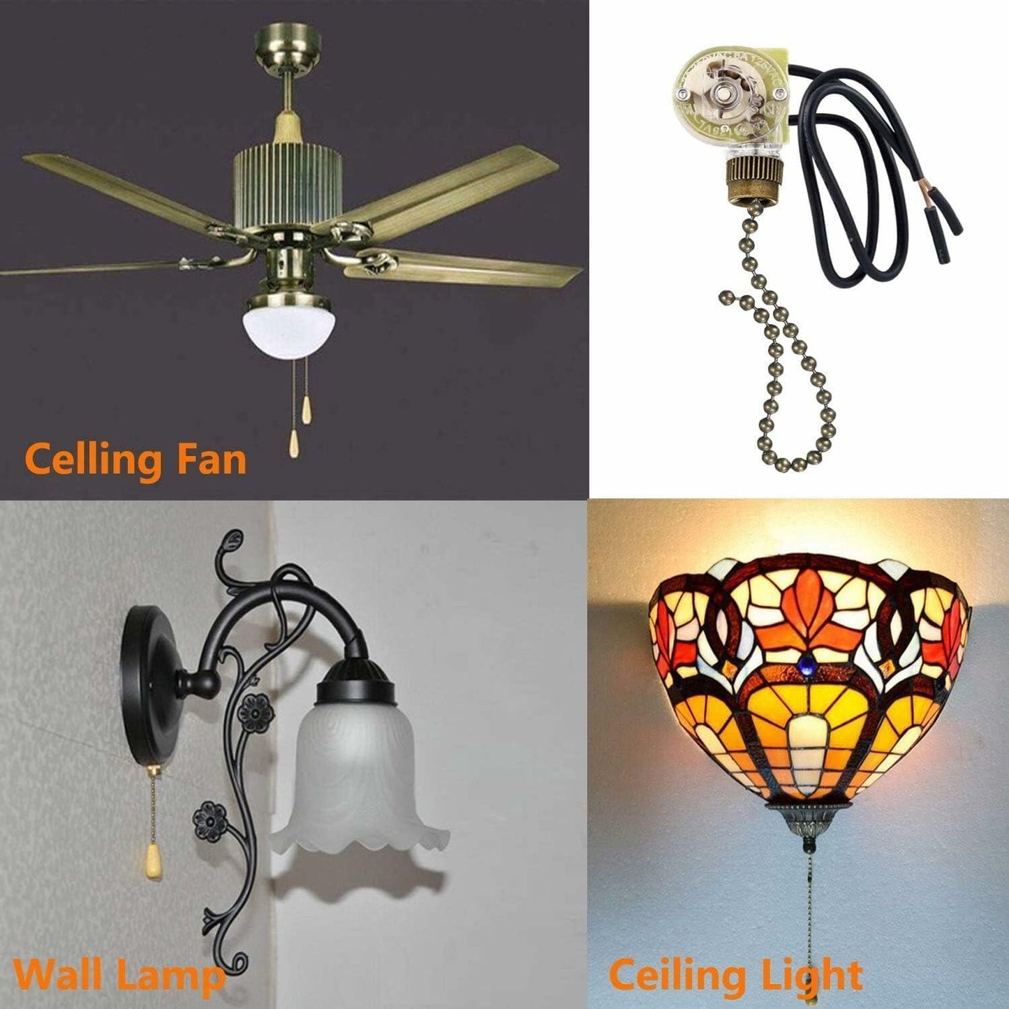 UNIVILLE Zing Ear ZE-109 Ceiling Fan Light Switch On-Off Speed Bronze 1