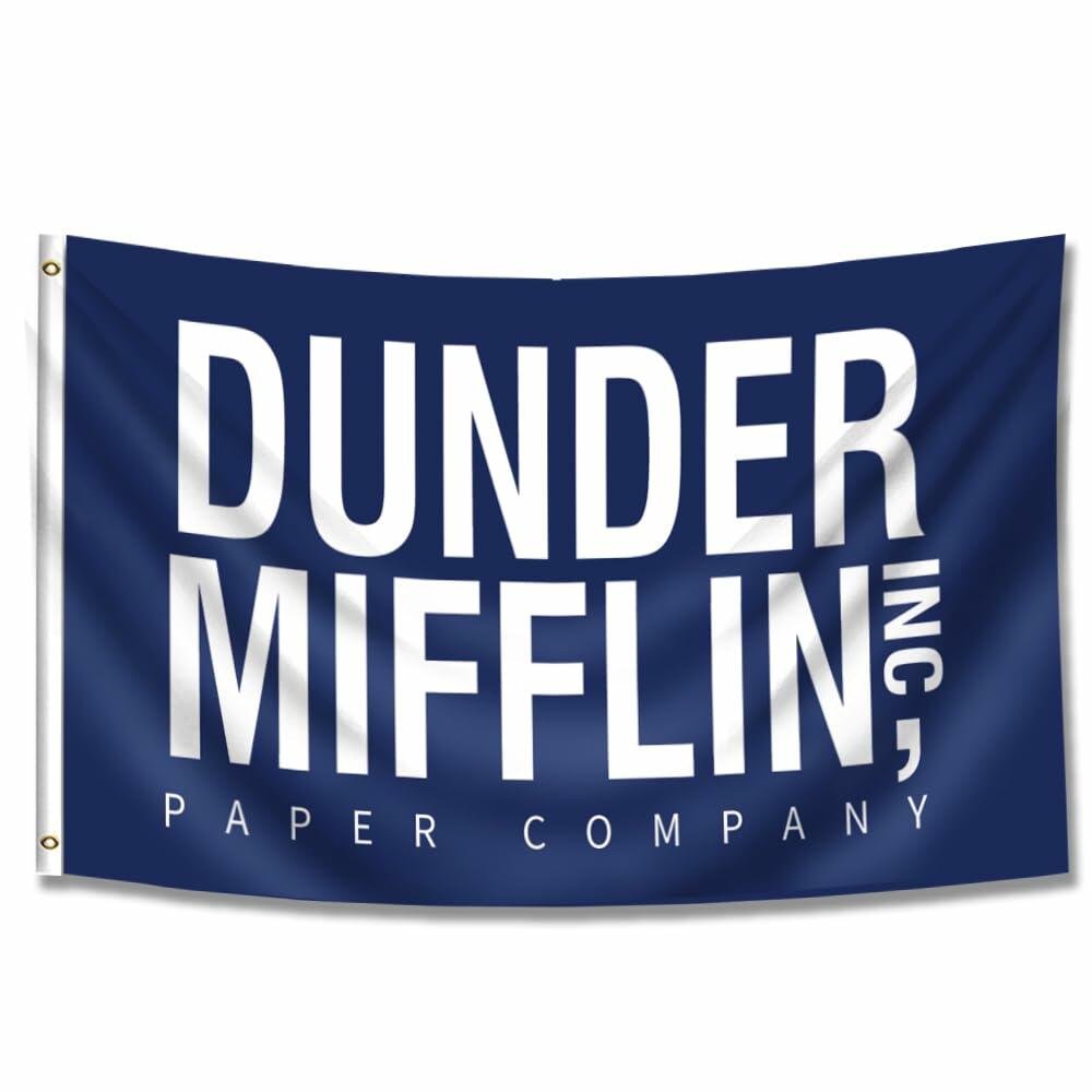 ENMOON Dunder Mifflin Paper Company Flag 3x5ft Blue Brass Grommets