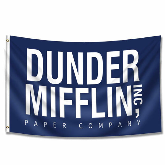 ENMOON Dunder Mifflin Paper Company Flag 3x5ft Blue Brass Grommets