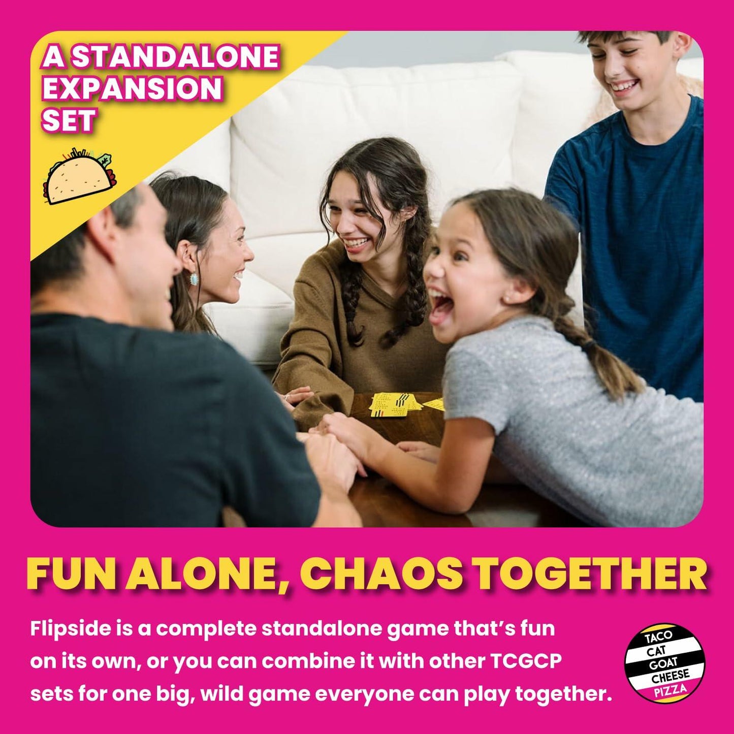 Taco Cat Goat Cheese Pizza On The Flip Side Standalone Expansion Game Fun