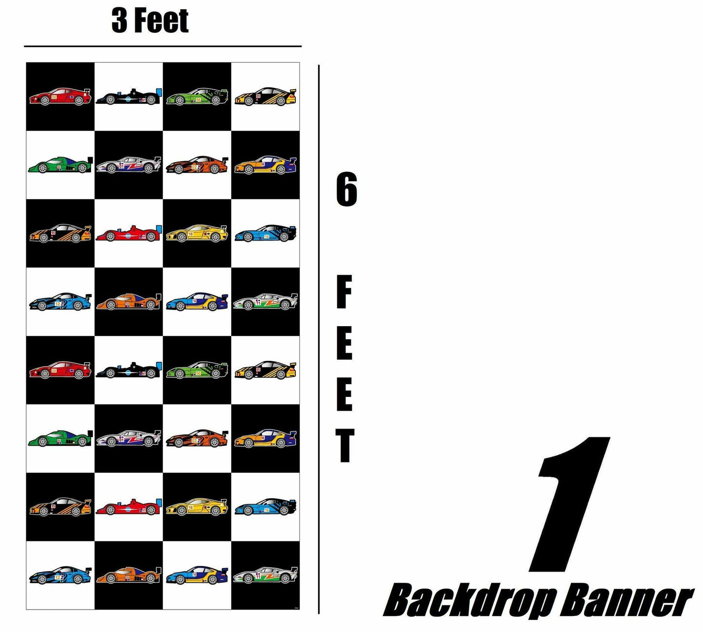 Race Car Party Supplies Set for 30 Kids Hats Bags Banners Swirls Backdrop