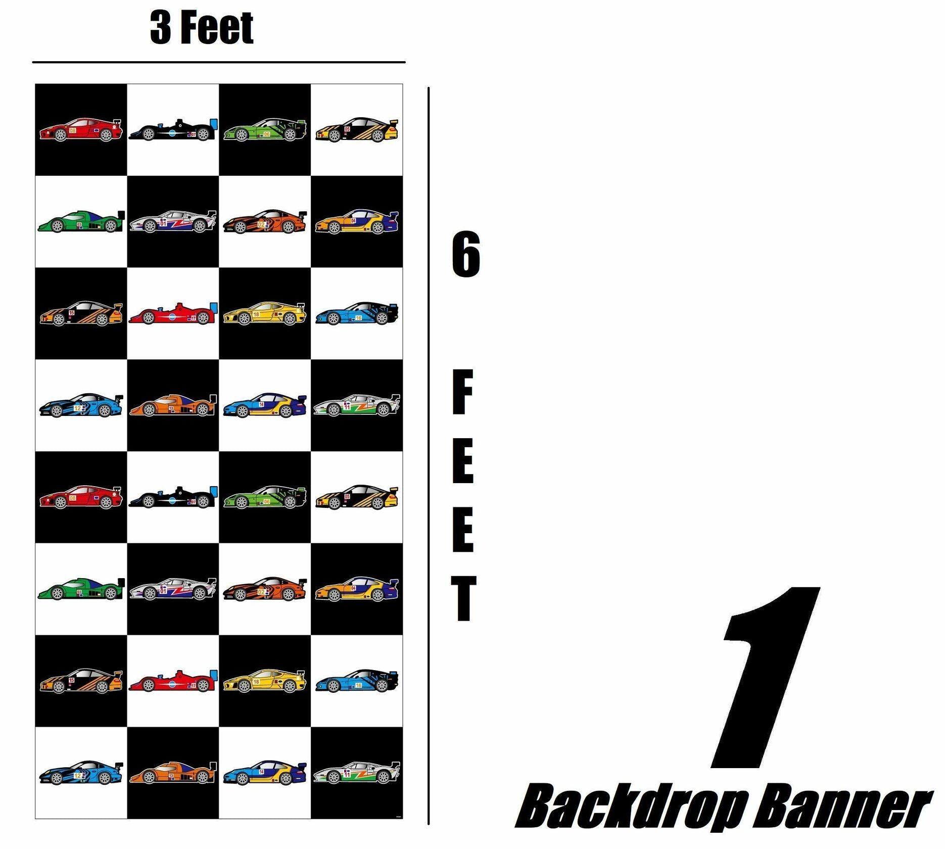 Race Car Party Supplies Set for 30 Kids Hats Bags Banners Swirls Backdrop