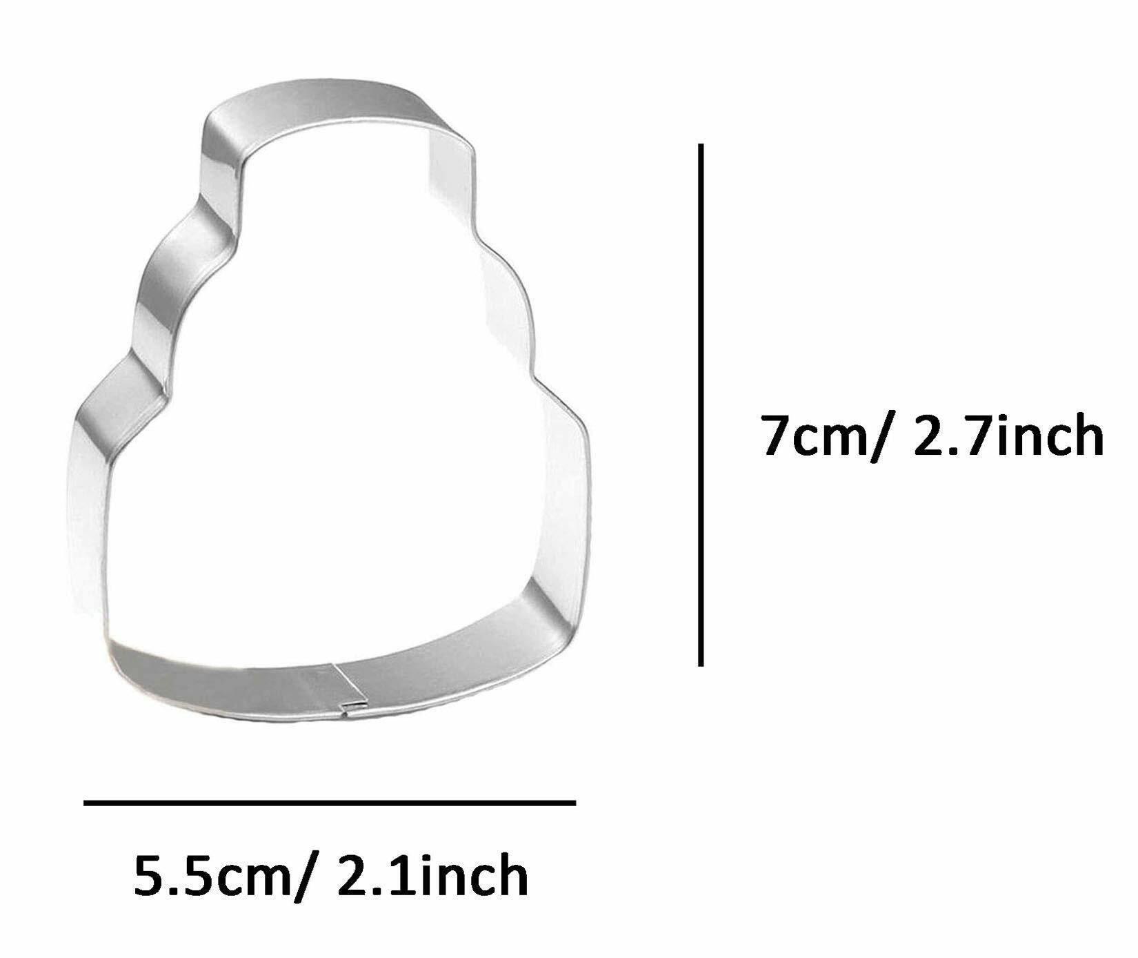WJSYSHOP Stainless Steel Three Layer Cake Cookie Cutter Silver