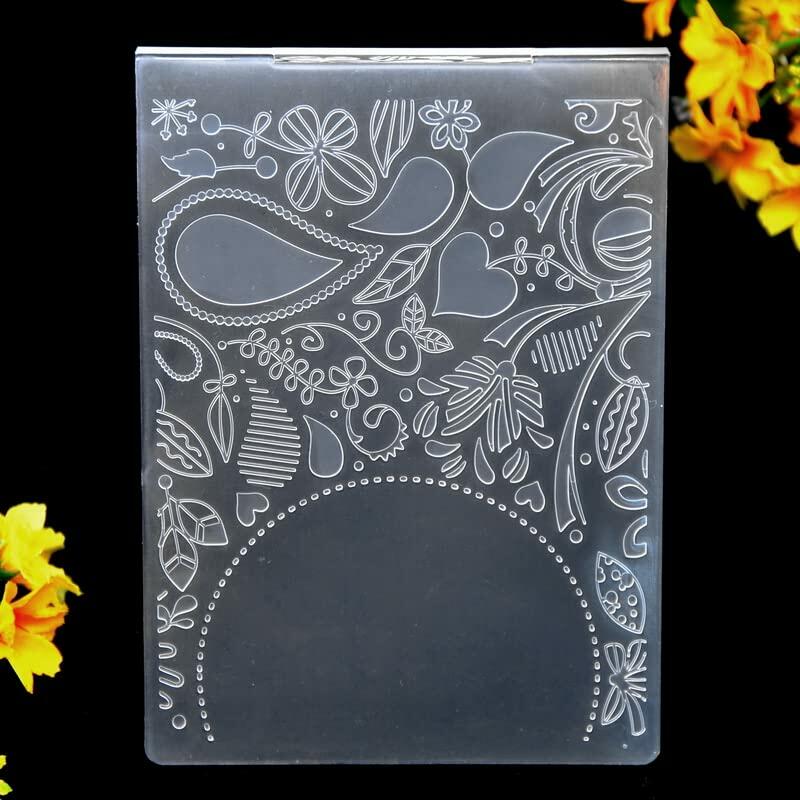 DDOUJOY Plastic Embossing Folders Flowers Leaves Butterfly 6pcs for Crafts