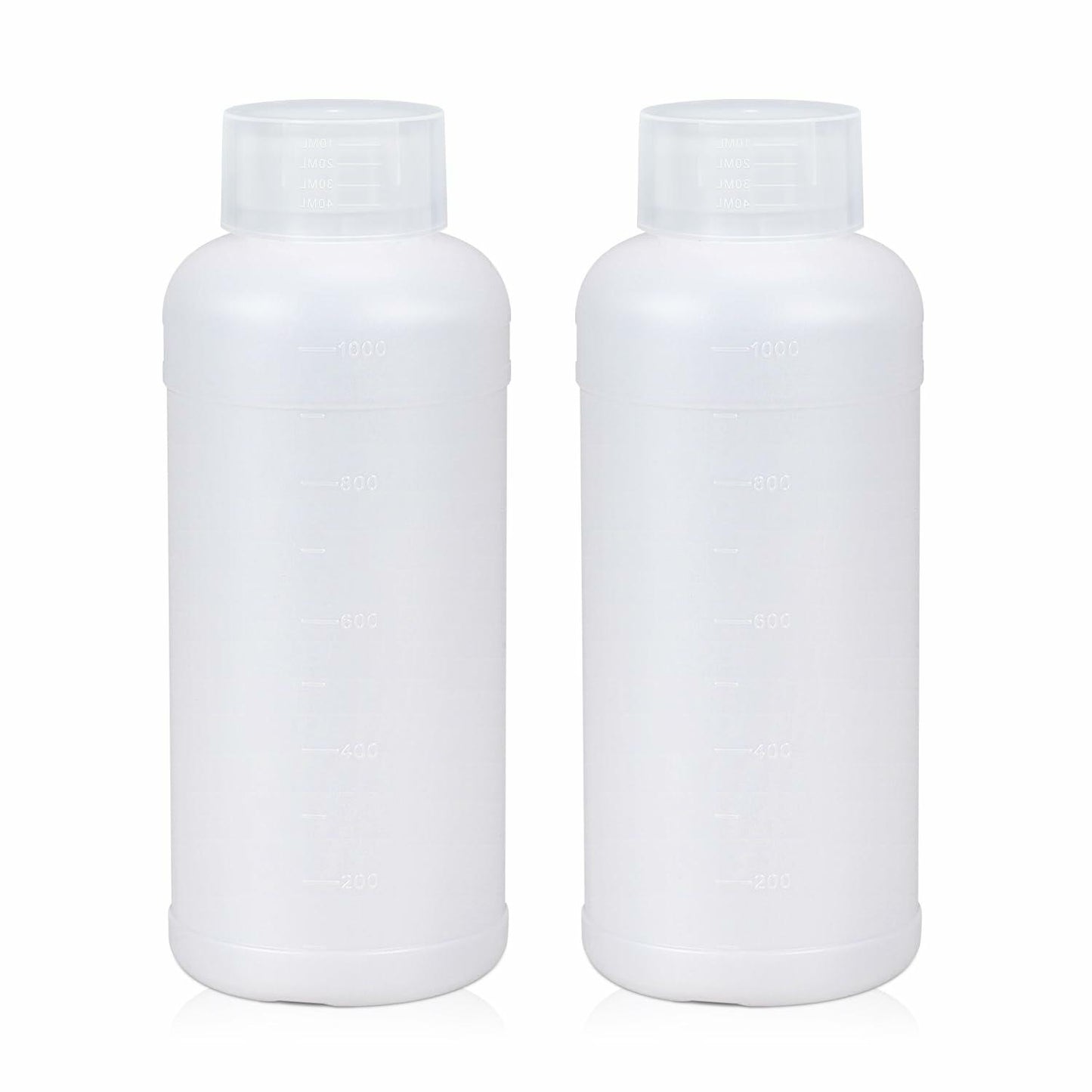 ASEVAT 33.8oz Plastic Reagent Bottle HDPE Wide Mouth Screw Cap 2Pcs