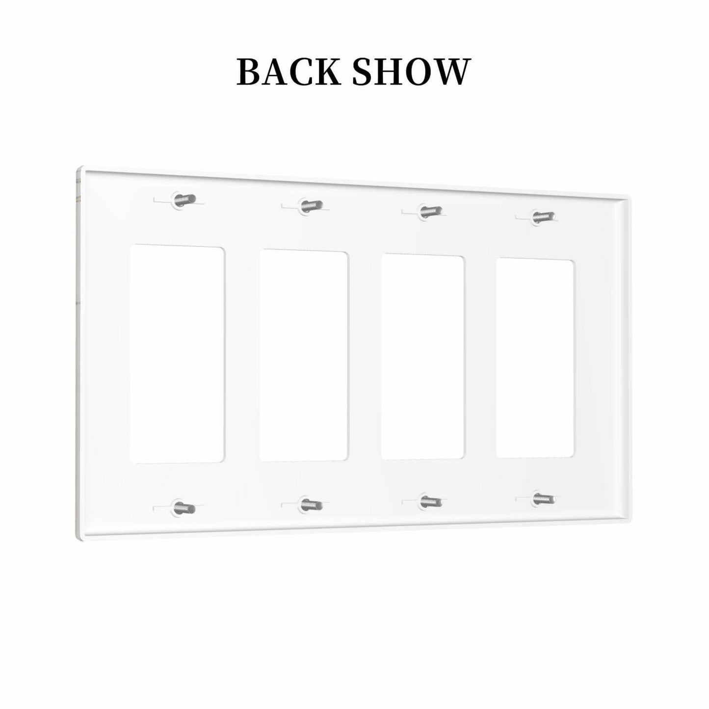 Wpshijia 4 Gang Light Switch Cover Beige Animal World Map Wall Plate