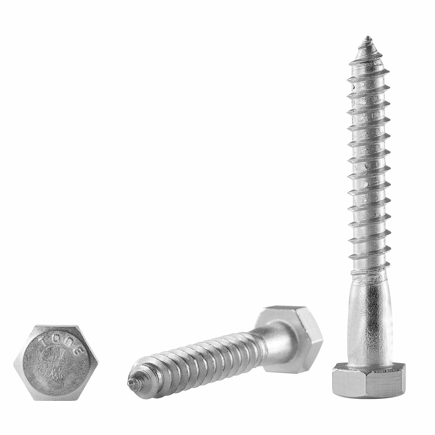 GOHODOMINO 5/16"x3" Hex Head Lag Screws Stainless Steel 304 20Pcs