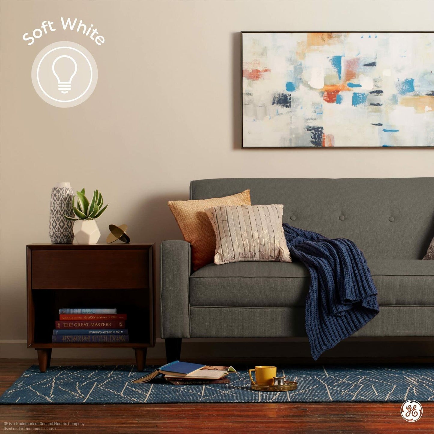 GE LED Globe Light Bulbs 4W 40W Equivalent Soft White Frosted Candelabra 2 Pack