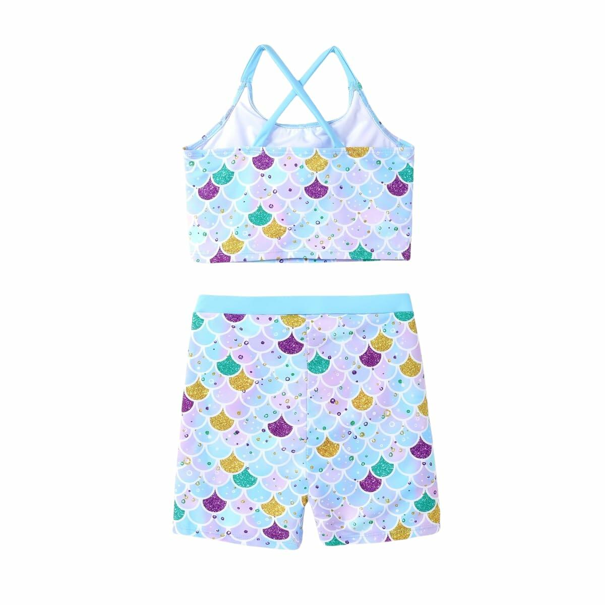 PATPAT Girls 2pc Tankini Swimsuit Set Purple Sage Size 13-14Y