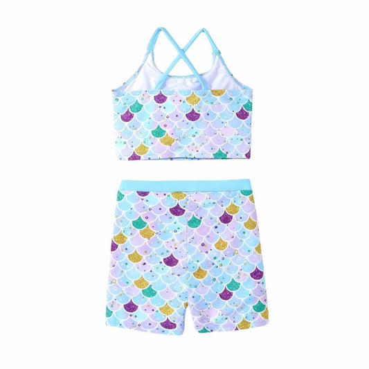 PATPAT Girls 2pc Tankini Swimsuit Set Purple Sage Size 13-14Y