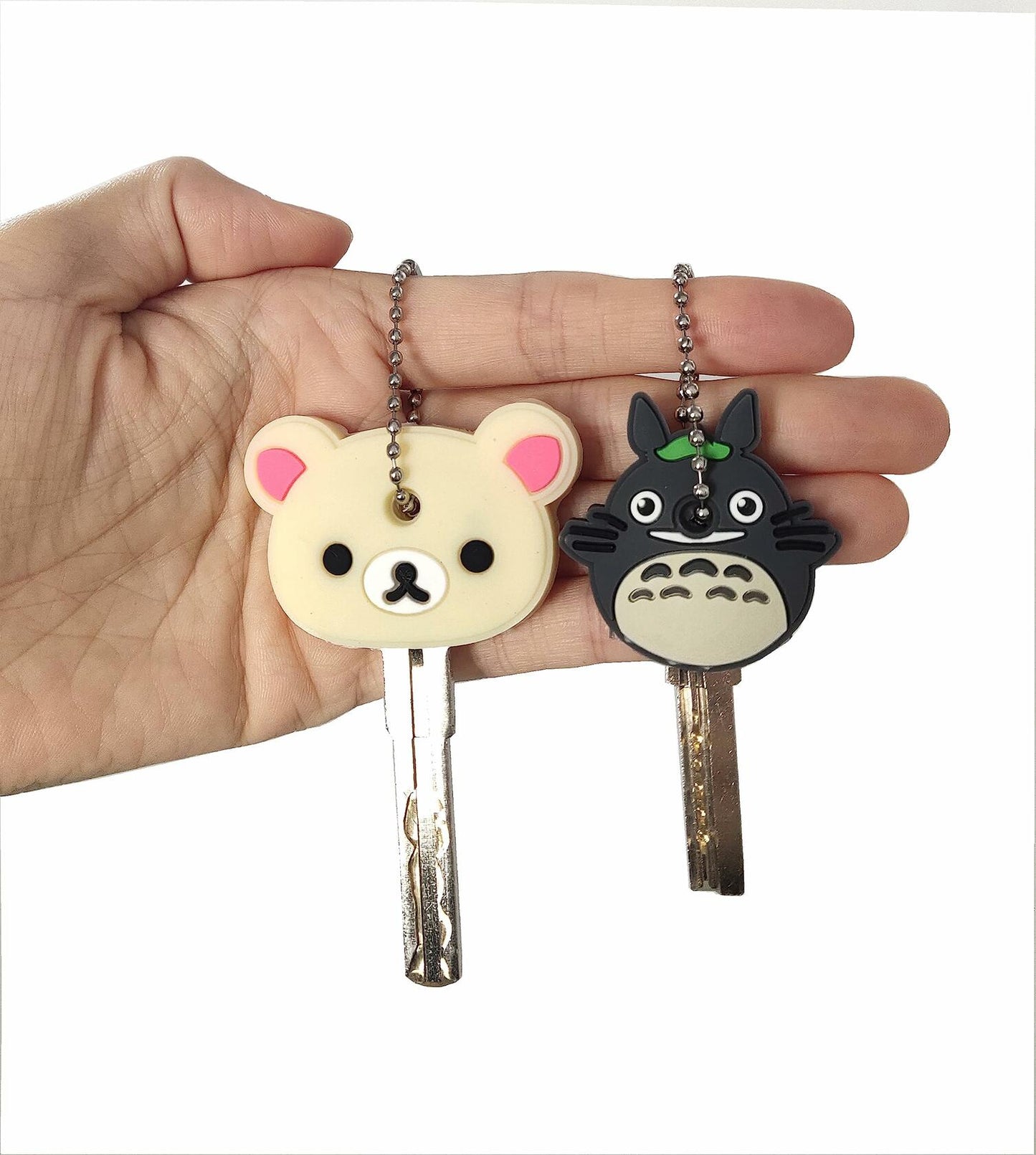 ZJU Cartoon Keyring Key Holder 14pcs Multi Color Metal 2in Animal Style