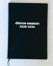 Dance Season Planner 2025-2026 A5 Midnight Motion Monthly Weekly Organizer