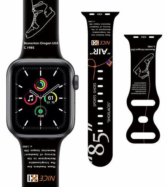 GSDUGYBG Sports Silicone Watch Band Waterproof Black Compatible 38-49mm