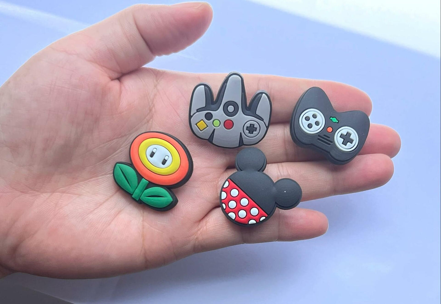 YAOYAO 100pcs Multicolor 3D PVC Shoe Charms Water Resistant Set