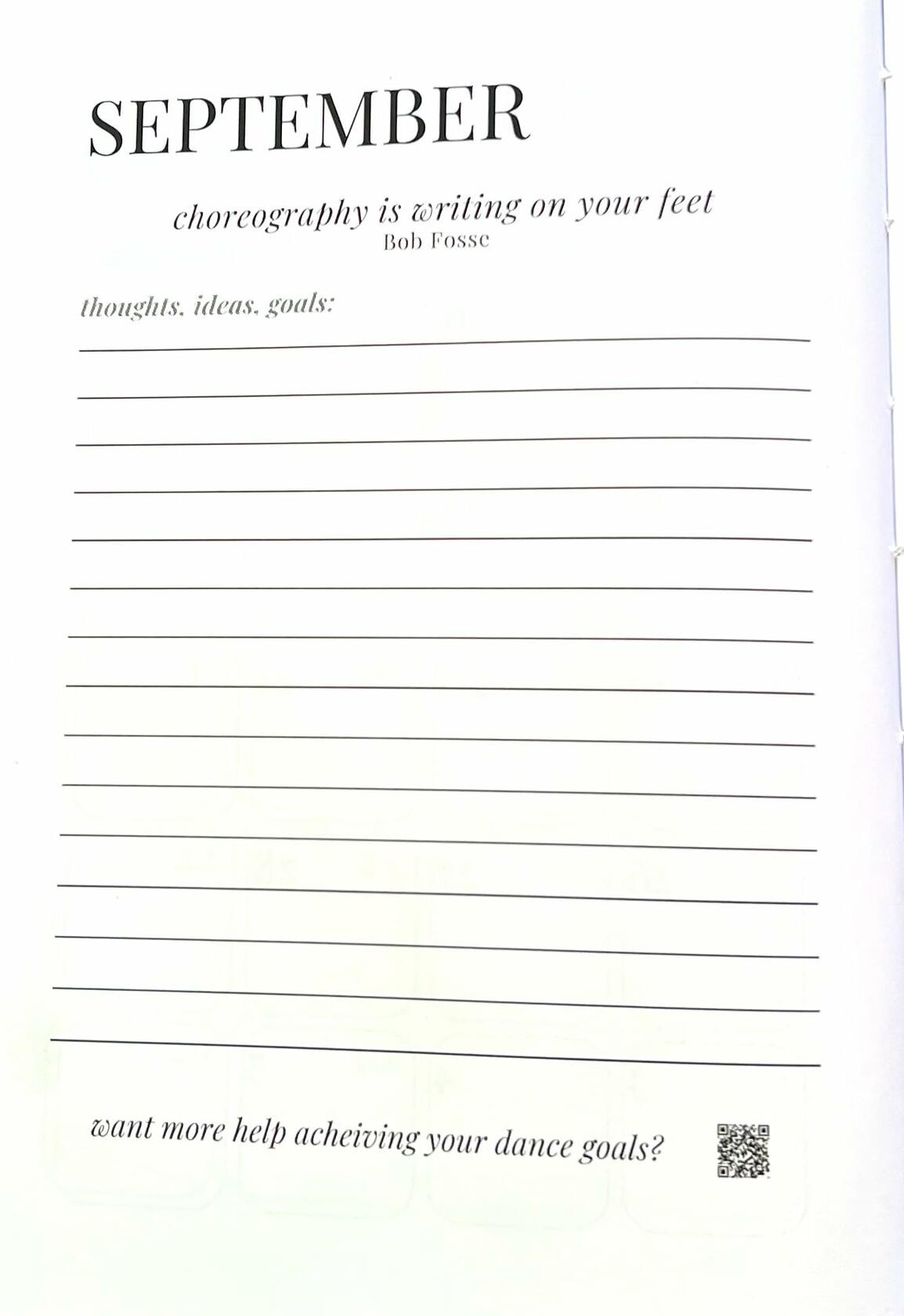 Dance Season Planner 2025-2026 A5 Midnight Motion Monthly Weekly Organizer