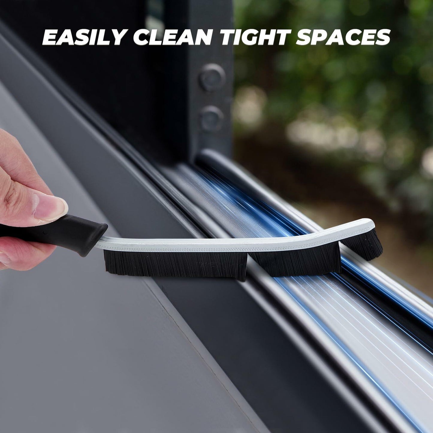 [Like New] KMOSENIA Crevice Cleaning Brush Set, Wire Brushes, Black/White, 3 pcs