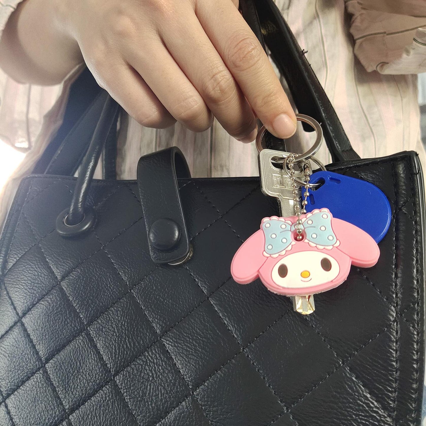 ZJU Cartoon Keyring Key Holder 14pcs Multi Color Metal 2in Animal Style