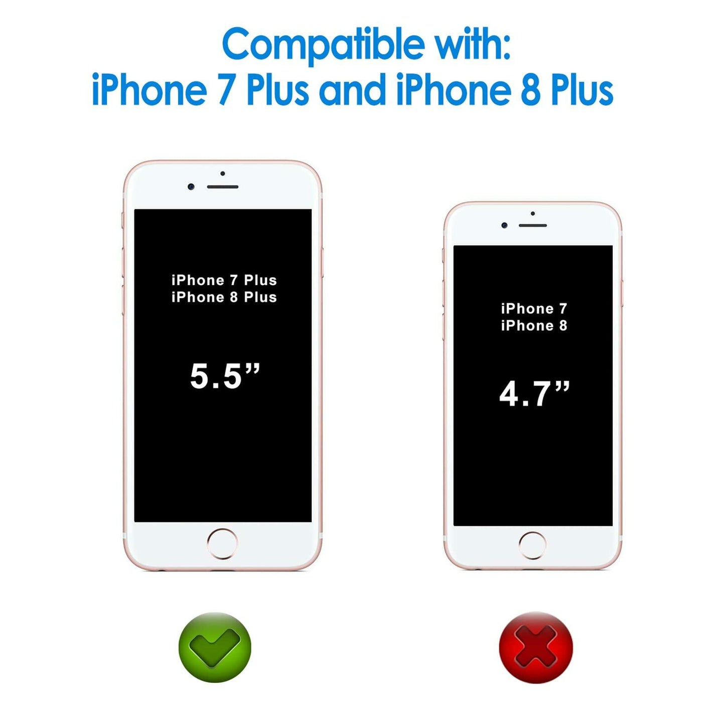 JETech Tempered Glass Screen Protector for iPhone 8 Plus 7 Plus 5.5-Inch 2-Pack