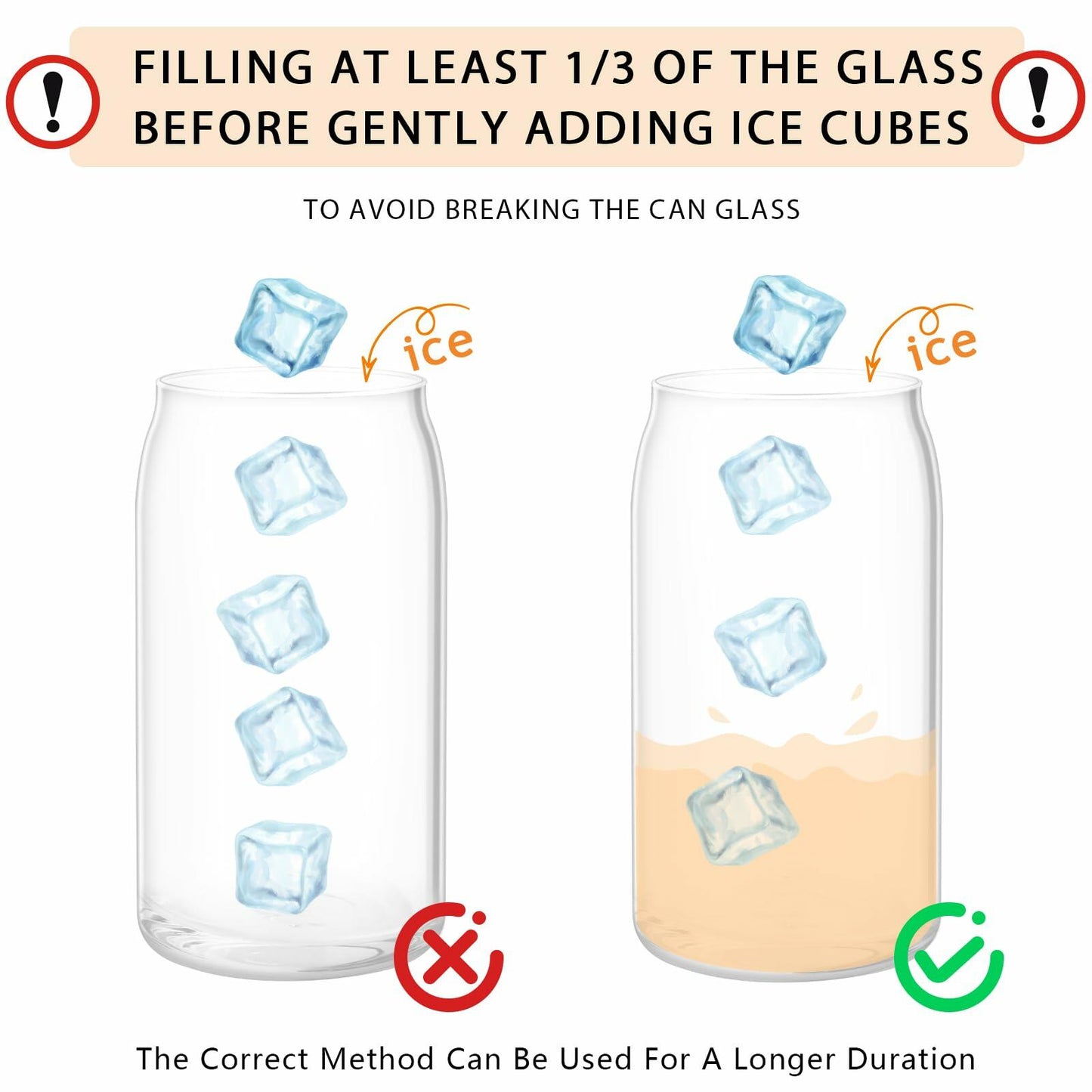 LeeSky 2 Pack Halloween Ghost Glass Tumblers 16Oz Pink Orange Lids Straws