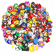 YAOYAO 100pcs Multicolor 3D PVC Shoe Charms Water Resistant Set