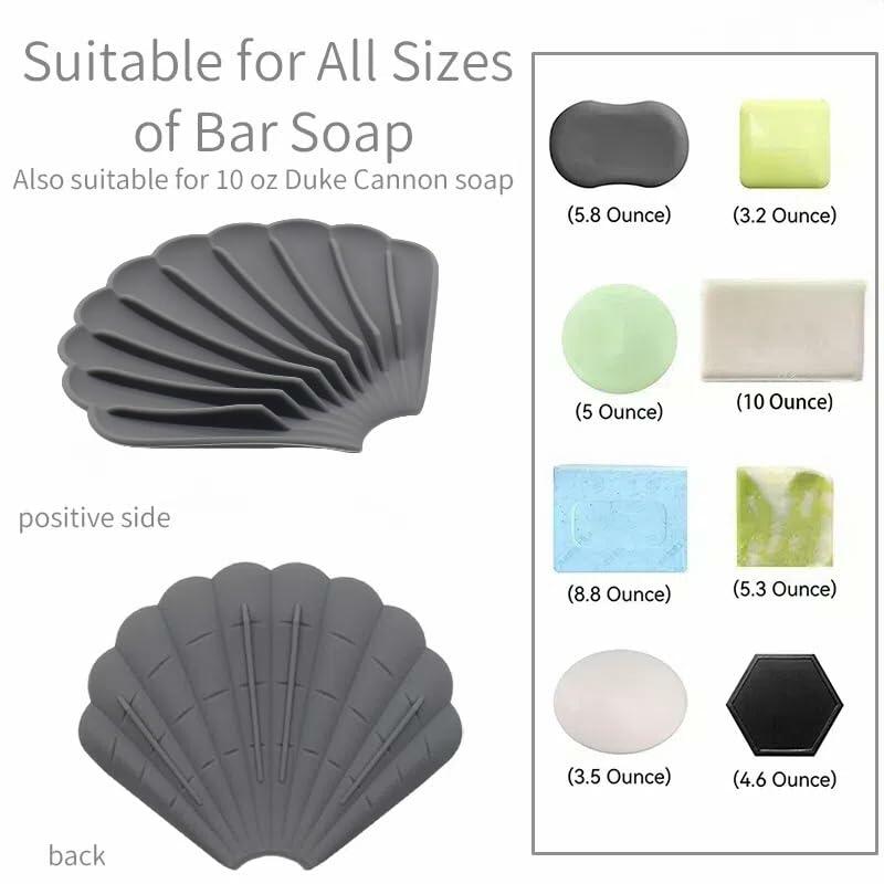 Generic YGB Silicone Self-Draining Soap Box Milky White Bathroom Holder