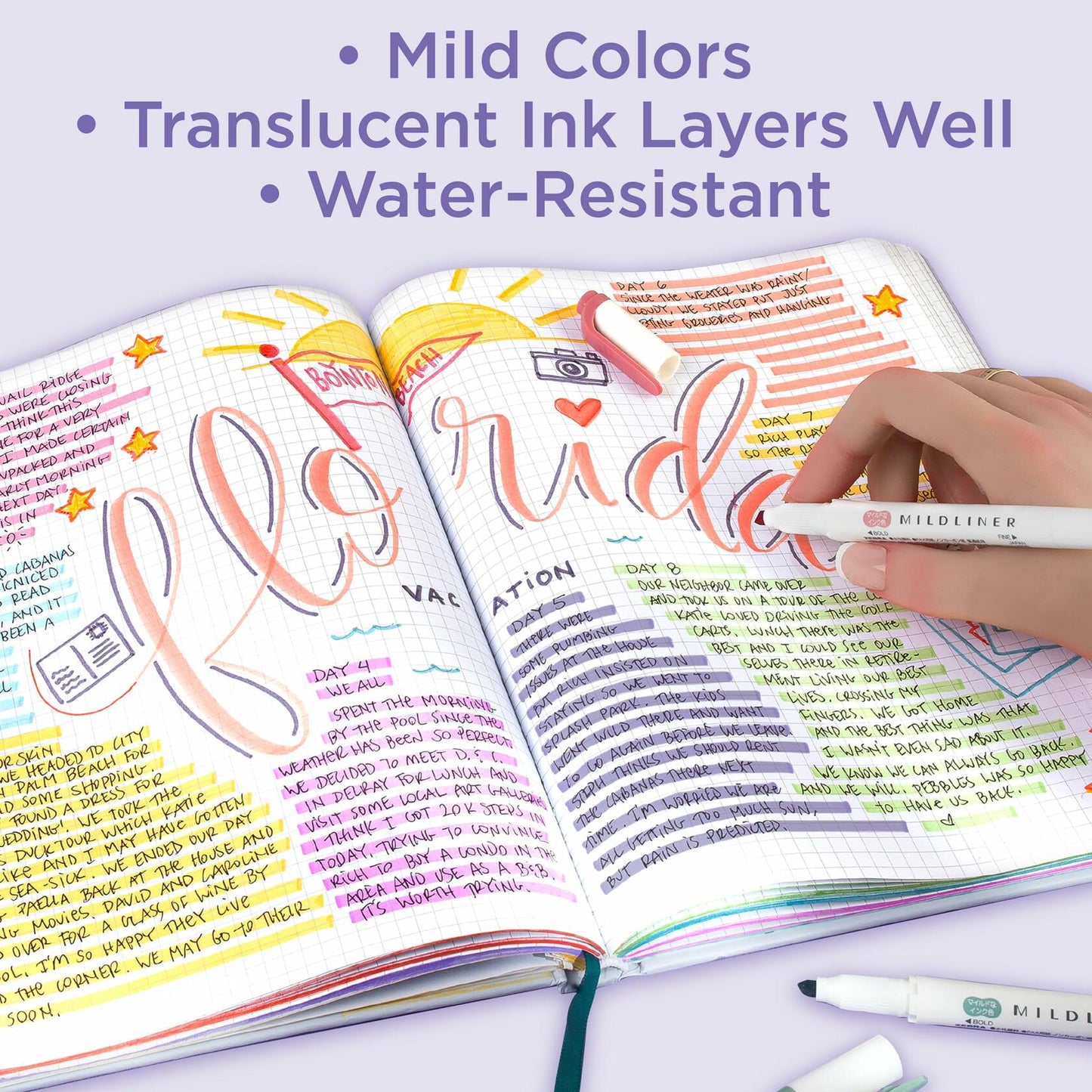 Zebra Pen Mildliner Dual-Tip Highlighters Broad Fine Tips Fluorescent 10-Pack