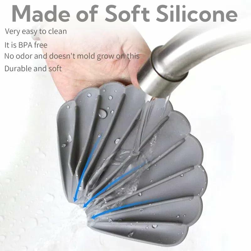 Generic YGB Silicone Self-Draining Soap Box Milky White Bathroom Holder