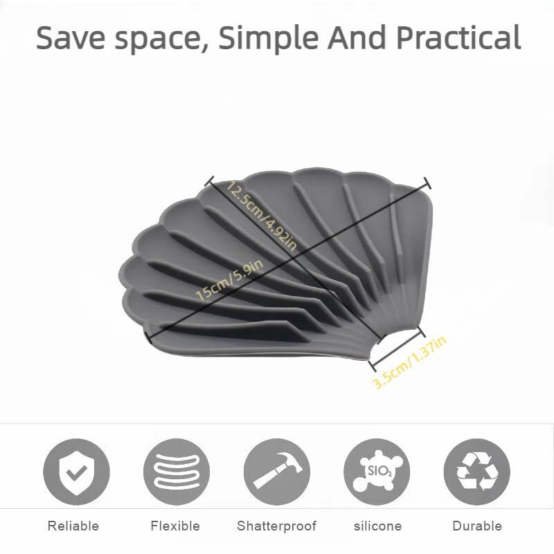 Generic YGB Silicone Self-Draining Soap Box Milky White Bathroom Holder